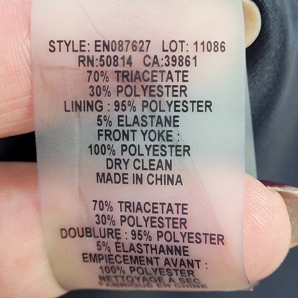 NWT E. Tahari black with navy detail sleeveless midi sheath dress size 8 - Picture 14 of 15